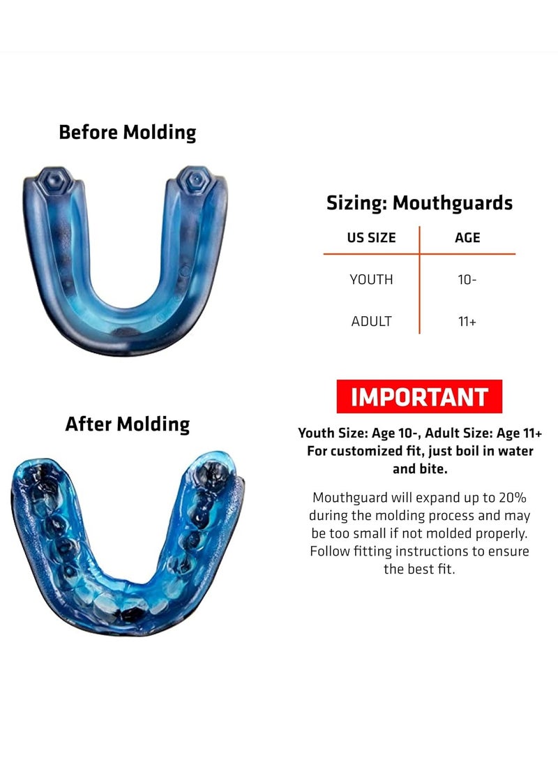Generic 3 Pcs Mouth Guard, Fit Adults and Junior Mouth Guard with Case for Boxing, Basketball, Lacrosse, Football, Martial Arts, Hockey and All Contact Sports  - Image 5