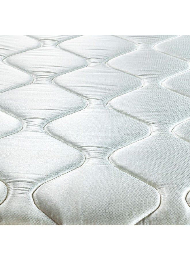 DANUBE HOME مرتبة زينوس يورو توب 3 مناطق بجيوب الربيع مع رغوة جانبية محاطة | شعور متوسط الصلابة | مرتبة كوين | توازن العمود الفقري لتخفيف الضغط | W150xL200 سم | سمك 26 سم - أبيض - Image 4