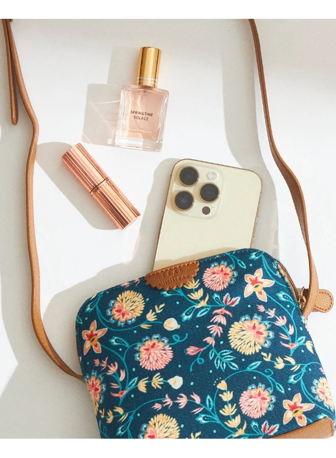 Chumbak TEAL BY CHUMBAK Crossbody Sling Bag for Women | Stylish Printed Canvas Box Sling bag | Multipurpose Daily use Bag for Office/College/Travel