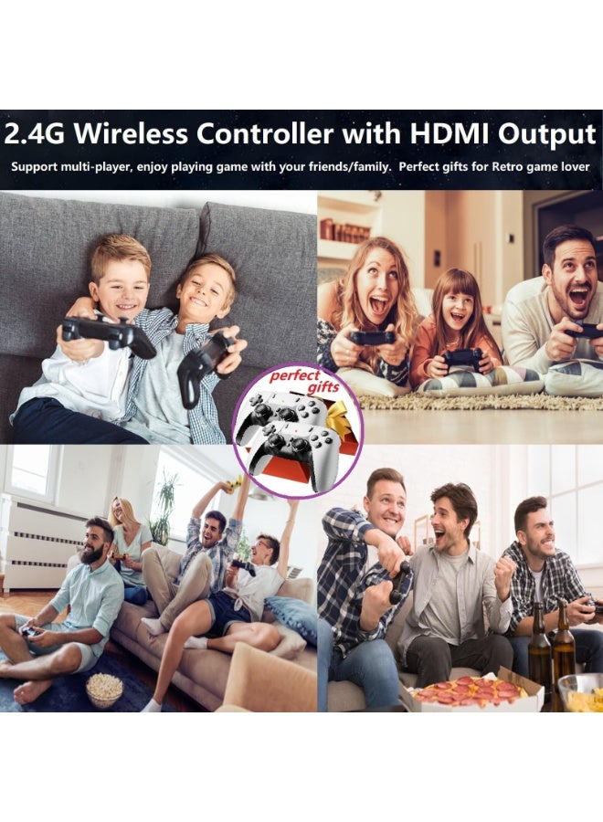 M15 20000+ Games Wireless Retro Game Stick, Vintage Game Stick HD Output System Built-in 23 Emulators Plug and Play Video Game Consoles with 2.4G Wireless Controllers,64GB TF Card for All Ages - Image 5