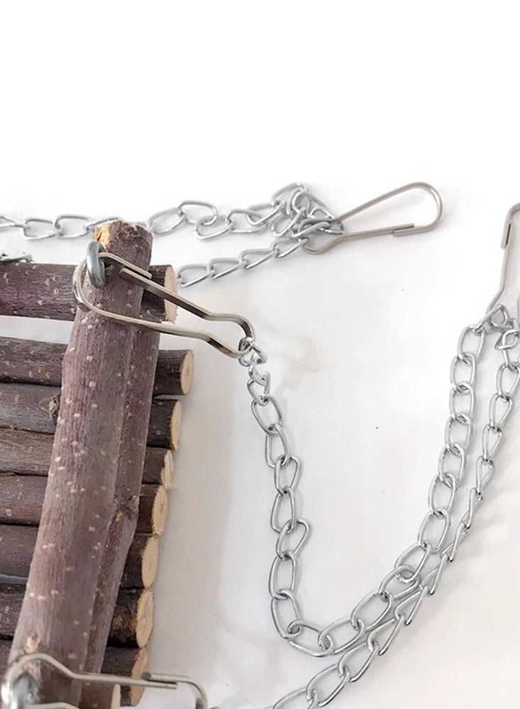 Hamster Toy Swing Small Pet Wooden Syrian Hamster Mesocricetus Auratus Landscaping Device Cage Decor - Image 3