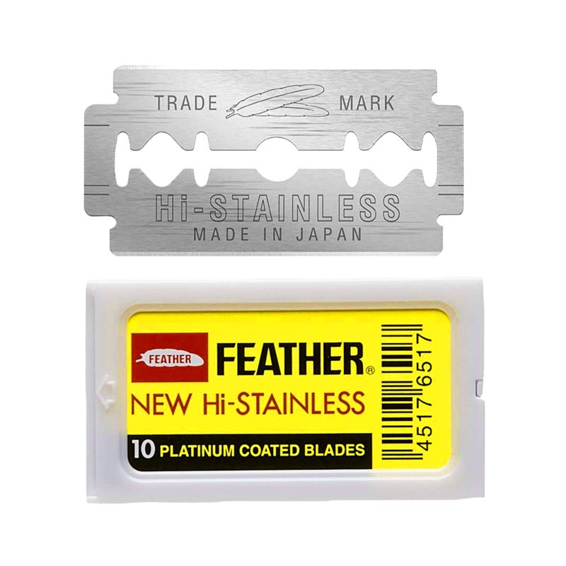 Feather Double Edge Safety Razor Blades 10 Count - Image 1