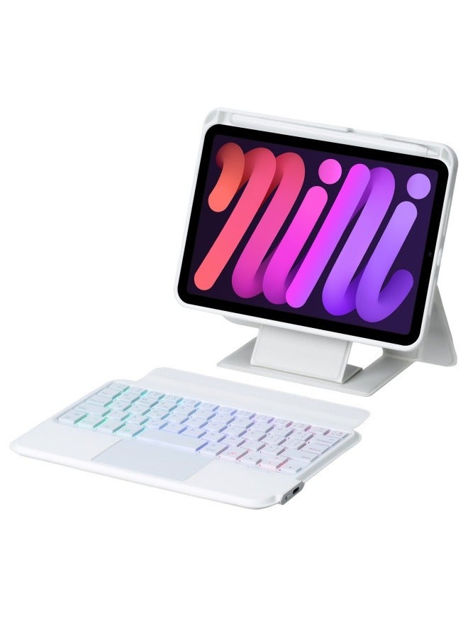 Suitable for iPad mini 7 2024 tablet leather case TPU soft shell bracket pen slot wonderful control keyboard tablet protective cover - Image 1