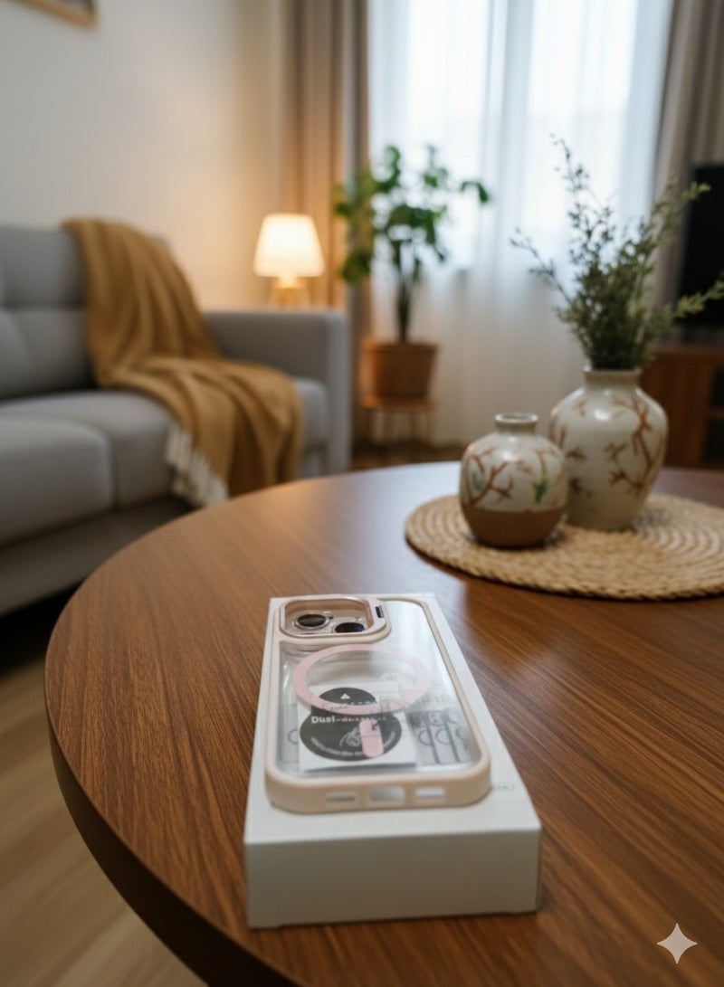 Grace Luxury Slim Magnetic Matte Case for iPhone 16 Pro  – Pink Frost – Shockproof Protective Cover with MagSafe Support - Image 2