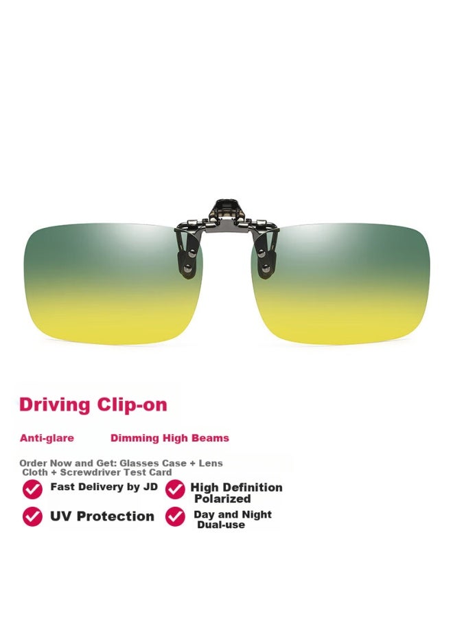 Lovedru Ralph Drew Day And Night Dual-use Sungl With Myopia Clip, Anti-glare Dimming High Beam Night Vision Mirror, Uv Protection Polarized Clip - Image 3