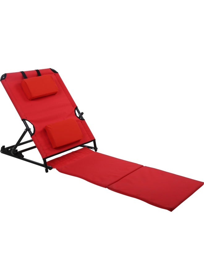 GREENLANDS Adjustable Recliner Red  - Image 1