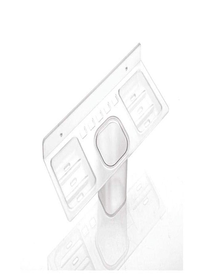 SELLZY 4in1 Plastic Unbreakable Soap Dish with Toothbrush & Toothpaste Holder | Tumbler Soap Stand for Bathroom & Home | Durable, Lightweight Acrylic Bathroom Accessories (Pack of 1) - Image 3