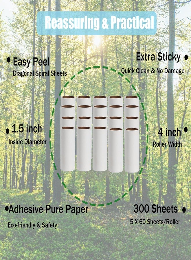 Rgqphantom Lint Roller Refills,Extra Sticky Lint Roller Replacement Refills Only, Inside Diameter 1.5 inch, 60 Sheets per Roll (Pack of 20, Total 1200 Sheets, 4 inch) - Image 3