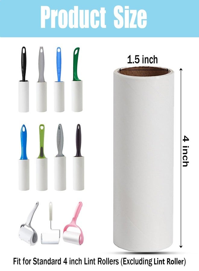 Rgqphantom Lint Roller Refills,Extra Sticky Lint Roller Replacement Refills Only, Inside Diameter 1.5 inch, 60 Sheets per Roll (Pack of 20, Total 1200 Sheets, 4 inch) - Image 2