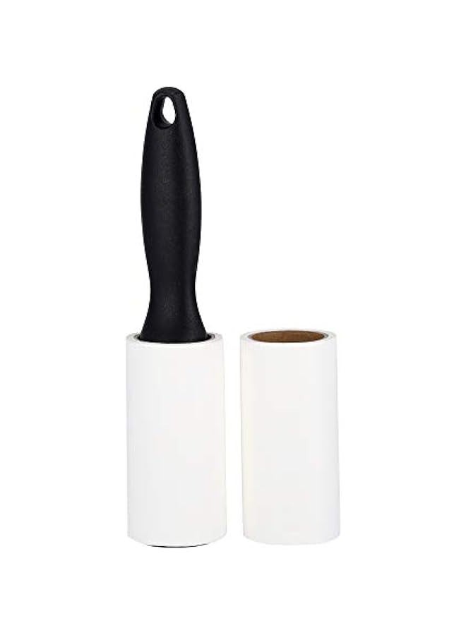 10 Cm 60 Sheet 2 Pieces Set Lint Roller, Black - Image 2