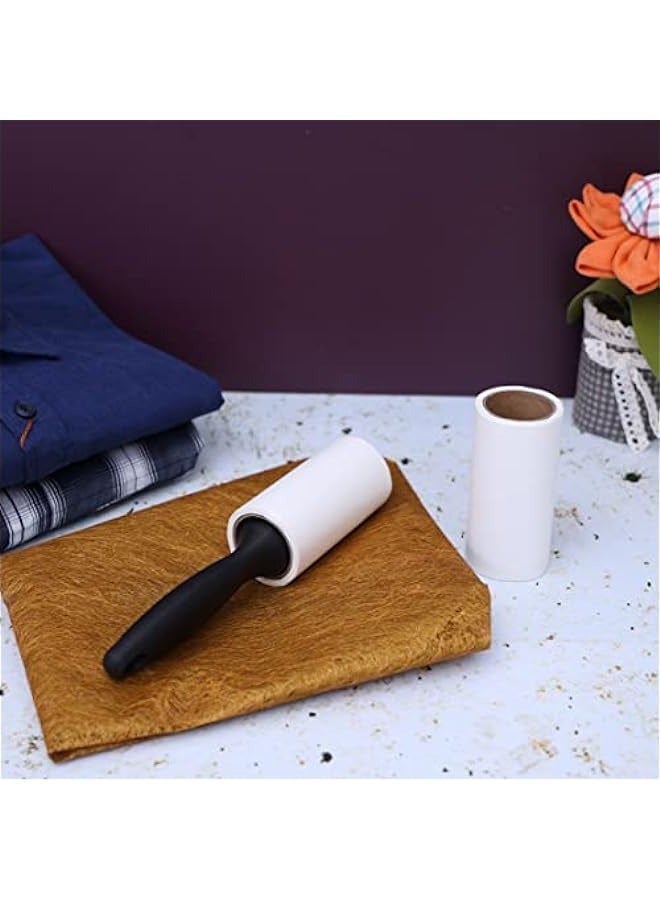 10 Cm 60 Sheet 2 Pieces Set Lint Roller, Black - Image 5