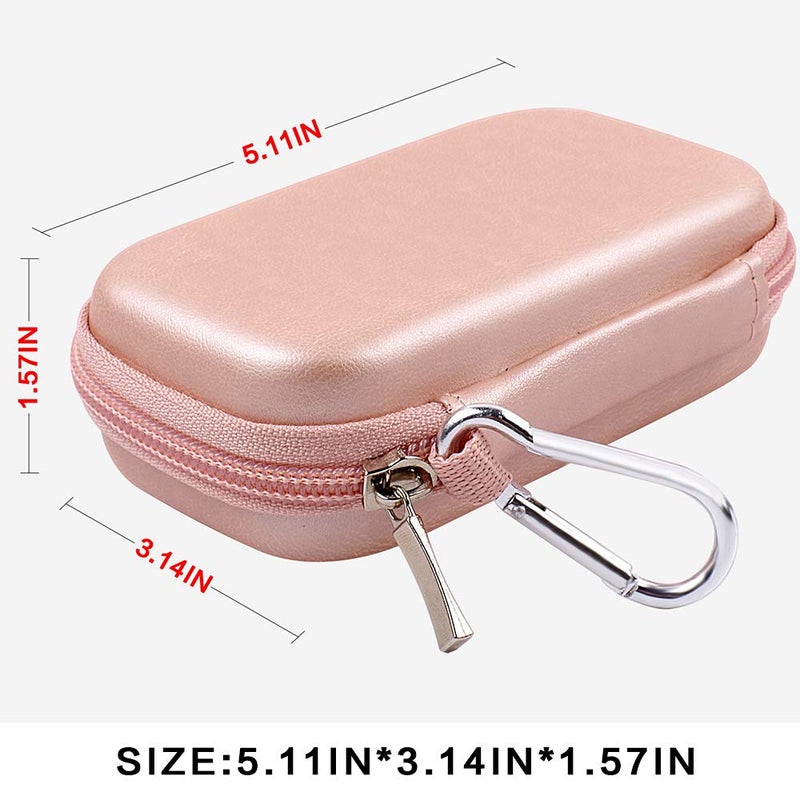 Comecase MP3 & MP4 Player Case for SOULCKER/G.G.Martinsen/Grtdhx/iPod Nano/Sandisk Music Player/Sony NW-A45 and Other Music Players with Bluetooth. Fit for Earbuds, USB Cable, Memory Card - Rose Gold - Image 5