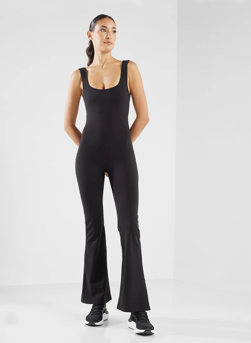 FRWD Back Cutout Detail Seamless Unitard