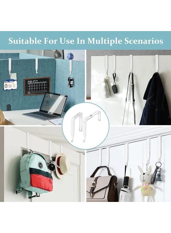 Black Heavy Duty Over Door Hooks Adjustable For Towels Coats Closet - Image 4