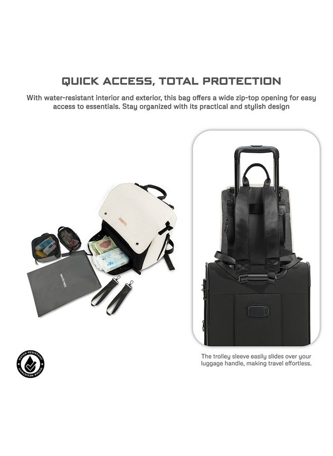neobreez ZORI Multifunctional Diaper Nappy Changing Travel Backpack|Water-Resistant Large Capacity |Wet Dry Bag, Organizer Pouches|Trolley Sleeve|Insulated Pockets|Multi-Carry Unisex|No Formaldehyde  - Image 5