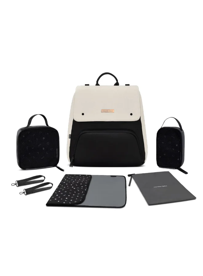 neobreez ZORI Multifunction Baby Diaper Bag Backpack Nappy Changing Travel Bag, Diaper Tote Bag, Water-Resistant Large Capacity 7-Pcs Set W/Changing Mat, Trolley Sleeve, Insulated Pockets, Diaper Bag For Mom&Dad