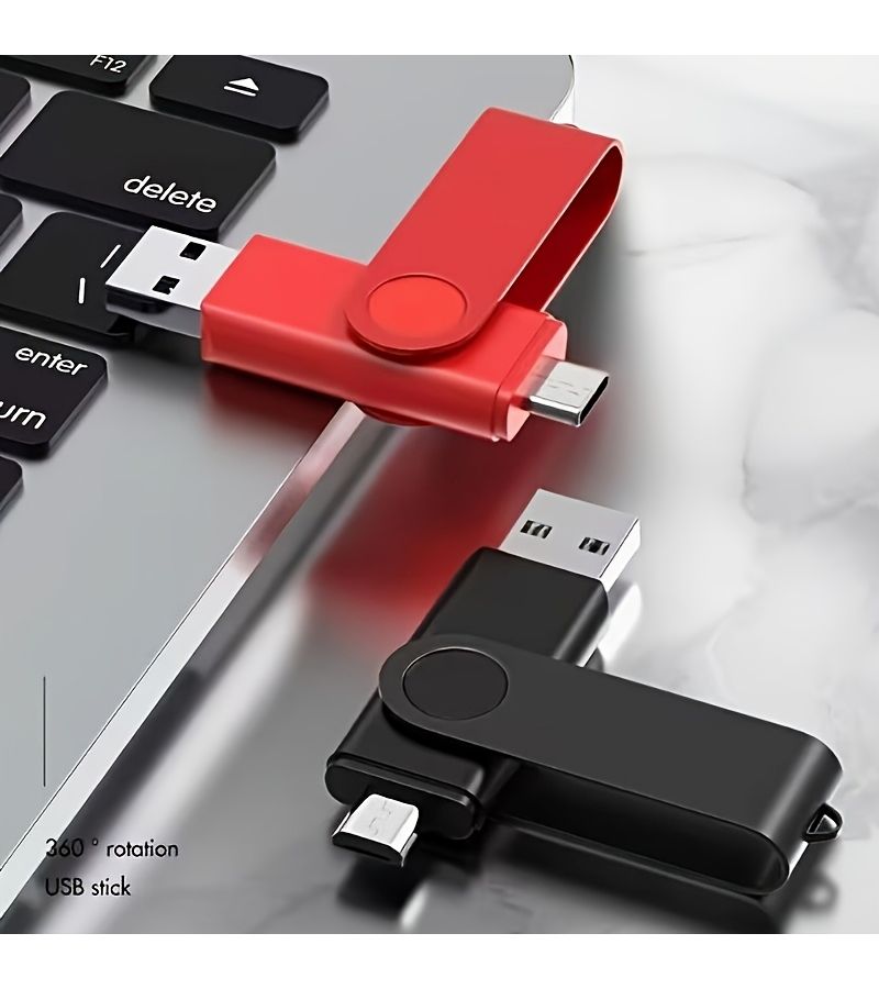Green Dual USB Flash Drive 128MB Compatible with Type C and USB 2.0 Devices - Image 2