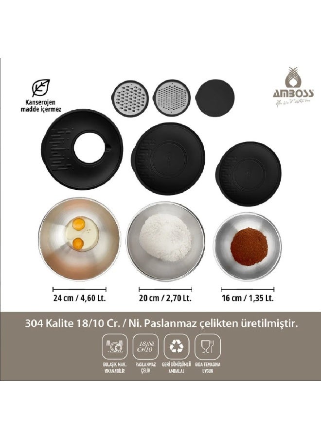 AMBOSS Product Details – Amboss 9-Piece Multi-Purpose Satin Finish Bowl Set with Lids - Image 2