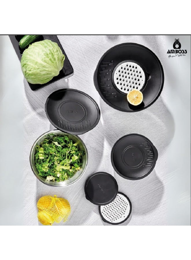 AMBOSS Product Details – Amboss 9-Piece Multi-Purpose Satin Finish Bowl Set with Lids - Image 4
