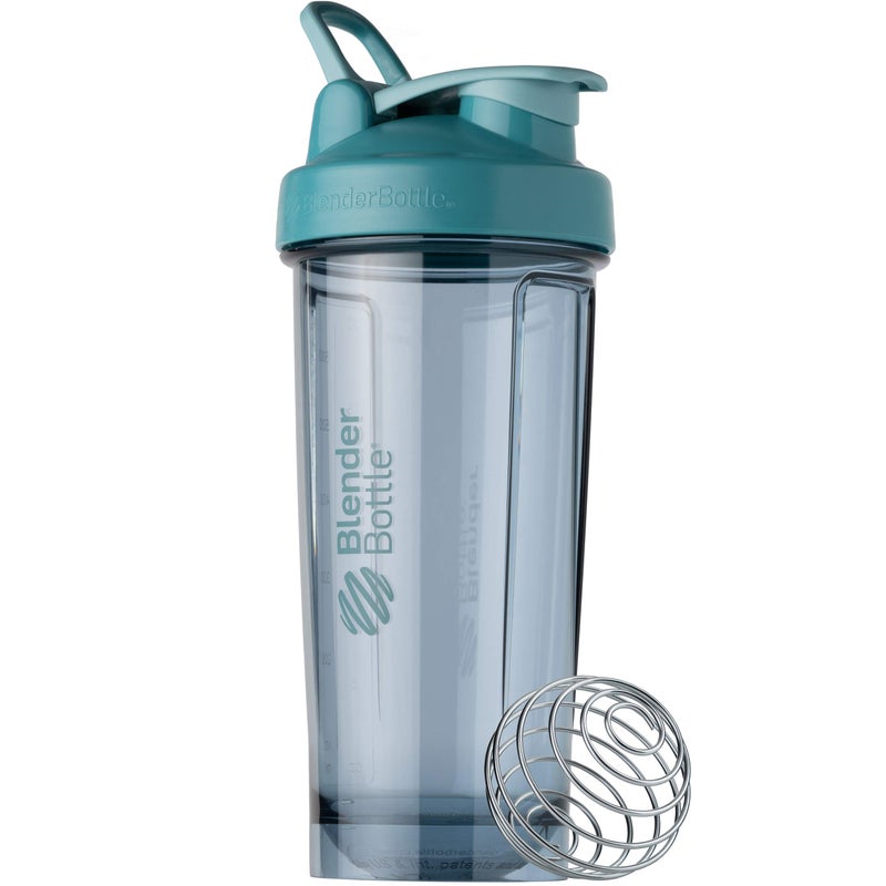 BlenderBottle Shaker Bottle Pro Series Perfect for Protein Shakes and Pre Workout 28Ounce Cerulean Blue