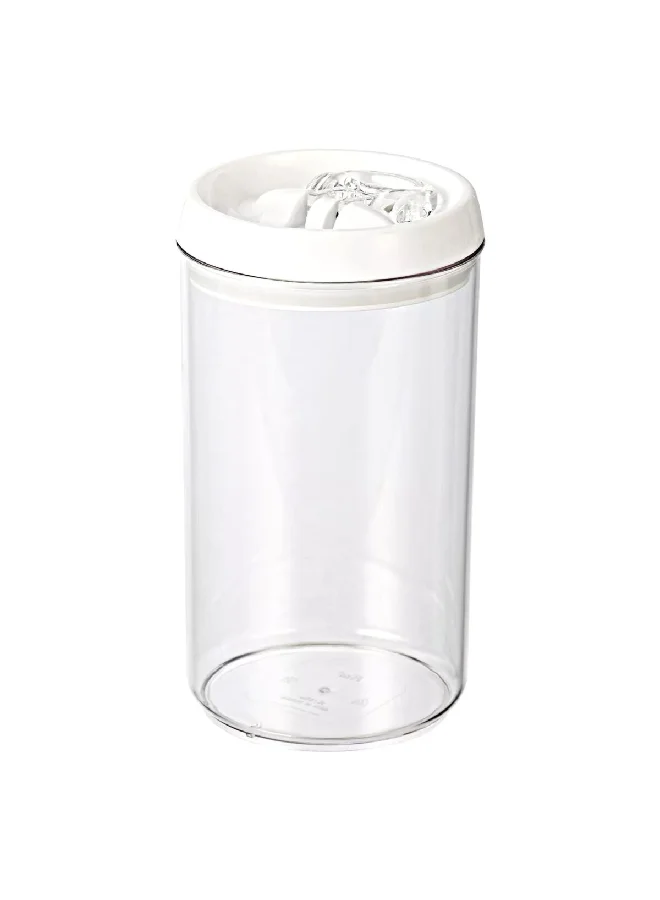 Felli Acrylic Flip-Tite Cylindrical Food Storage Container Clear and White 2 L NLC509A-60