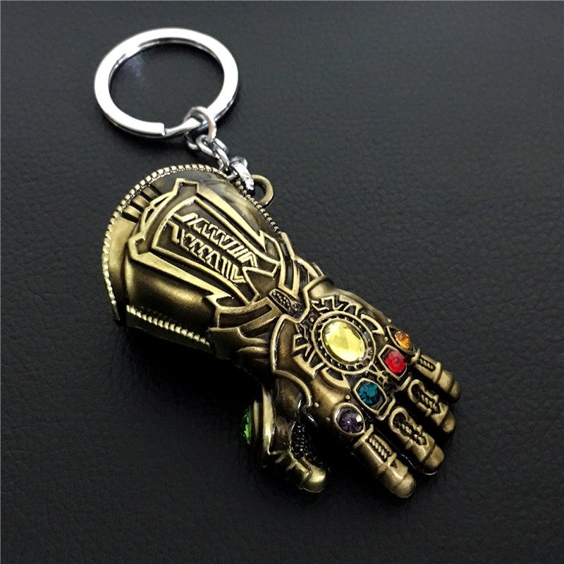 Movie Avengers Unlimited War Around Thanos Gloves Fist Keychain Pendant Foreign Trade Source Bronze