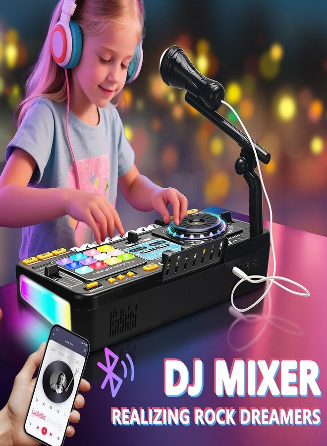 OZMI Kids DJ Music Mixer Table Board Set Toy with Microphone, Lights - Interactive Musical Toys for Ages 3-12 | 100+ Sounds, Piano Keys, Disco Mode, Rechargeable for Kids Boys & Girls - Image 5