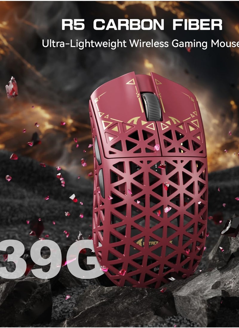 Attack Shark R5Ultra 8K Carbon Fiber Wireless Gaming Mouse with 42,000 DPI -PAW3950 MAX Sensor -39g Ultra-Lightweight -Nordic52840 -Wired/BT/2.4GHz Wirelss Programmable Mouse for PC/Mac  - Image 5