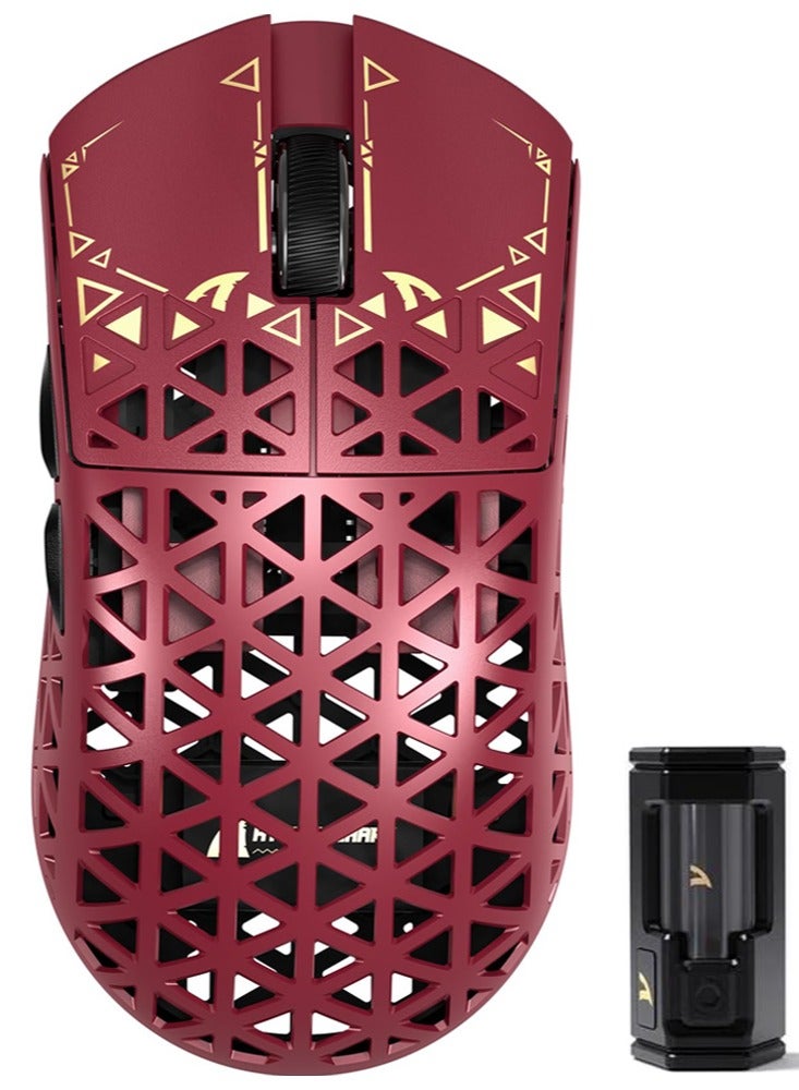 هجوم القرش ماوس ألعاب لاسلكي R5Ultra 8K من ألياف الكربون بدقة 42000 نقطة في البوصة - مستشعر PAW3950 MAX - وزن خفيف للغاية 39 جرام - Nordic52840 - ماوس سلكي/بلوتوث/لاسلكي قابل للبرمجة بتردد 2.4 جيجاهرتز لأجهزة الكمبيوتر الشخصية/أجهزة ماك - Image 1