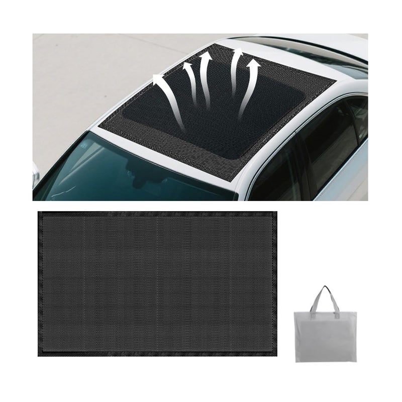 Sandfren Magnetic Car Sunroof Sun Shade Magent Breathable Vehicle Roof Sunshade Mesh Cover for Overnight Camping UV Protection Auto Accessories Universal for SUV Sedan Truck - Image 3