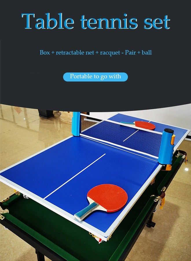 DUNISO Table Tennis Sets Ping Pong Paddle Beginner Training with 2 Soft Ping Pong Racquet 3 Balls, Retractable Net Storage Bag Portable Premium Table Tennis Trainer for Sports Outdoor Games Home Indoor Play - Image 5