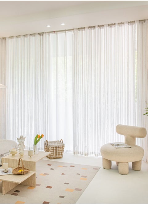 Sheer Curtains For Living Room 1 Piece