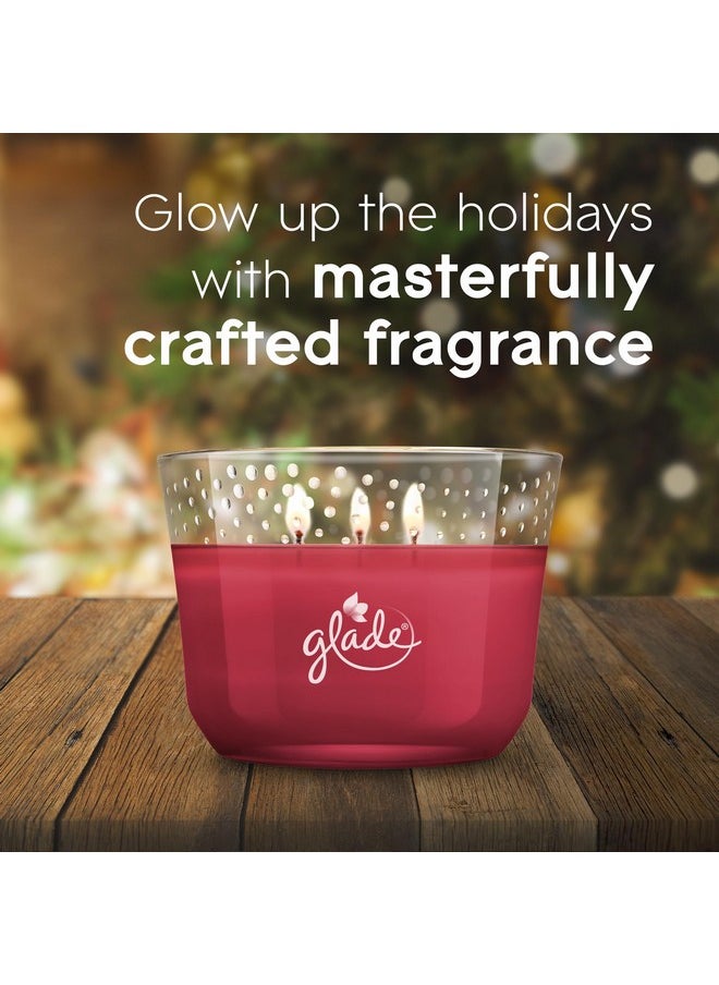 Glade Glade Candle Autumn Spiced Apple, Fragrance Candle Infused with Essential Oils, Air Freshener Candle, 3-Wick Candle, 6.8 Oz, 3 Count  - Image 2