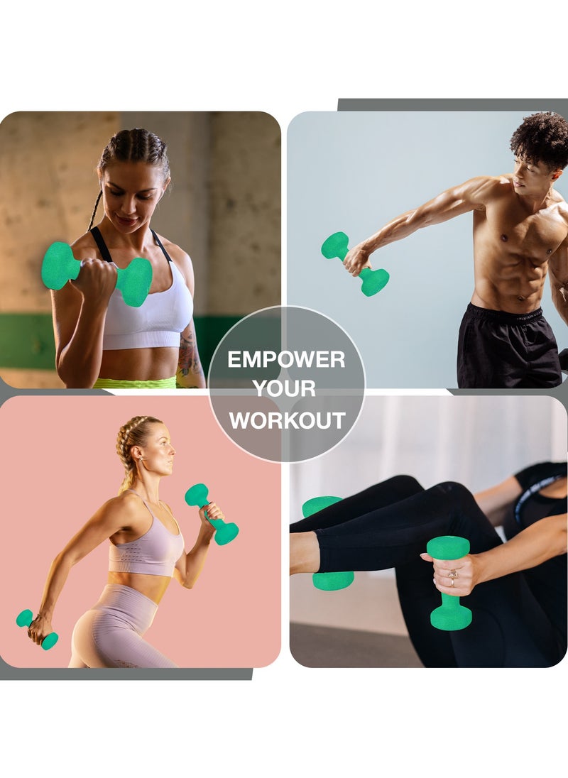 Allure Sphere Sphere Neoprene Dumbbell Set For Home Gym Exercise - Anti Slip Fitness Equipment For Pilates, Cardio, Training - Anti Sweat Hex Dumbbells In 1Kg 2Kg 3Kg 4Kg 5Kg In Pair  - Image 3