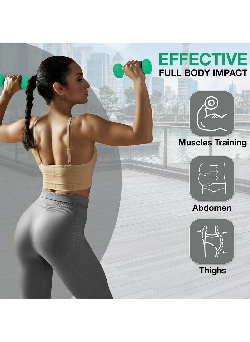 Allure Sphere Sphere Neoprene Dumbbell Set For Home Gym Exercise - Anti Slip Fitness Equipment For Pilates, Cardio, Training - Anti Sweat Hex Dumbbells In 1Kg 2Kg 3Kg 4Kg 5Kg In Pair  - Image 5