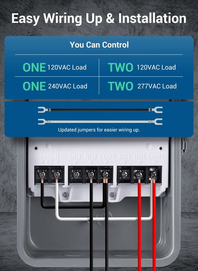 DEWENWILS Pool Pump Timer, Outdoor Wi-Fi Box, Heavy Duty 40A 120-277 VAC 2HP Wireless Controller Timer, Water Heater, Compatible with Smart Phone, Alexa, Google Assistant, UL Listed - Image 3