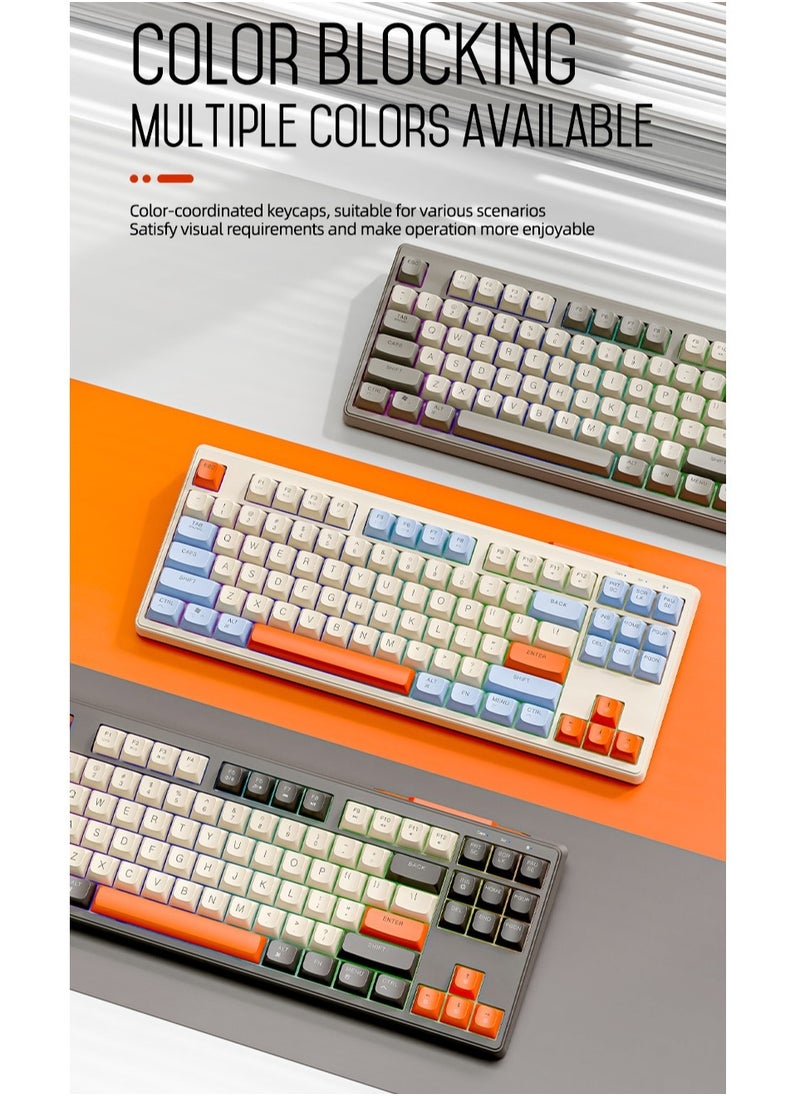GULFLINK M87 Wireless Gaming Bluetooth Keyboard Rainbow Backlight Computer RGB keyboard  - Image 3