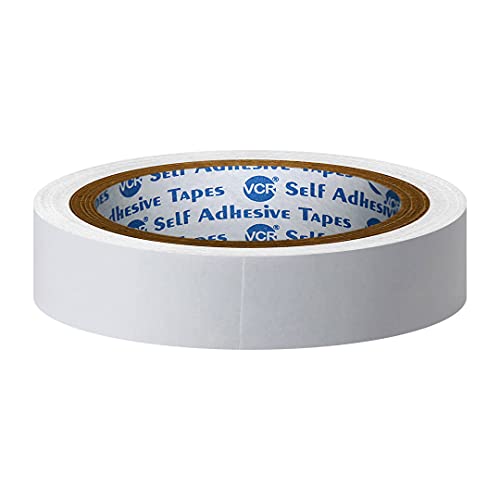 VCR Double Side Tissue Tape - 10 Meters in Length - 18mm / 0.75" Width - 01 Roll Per Pack - Easy Tear for Double Sided Adhesive Use, Best for Arts, Crafts, Photography, Scrapbooking. - Image 1