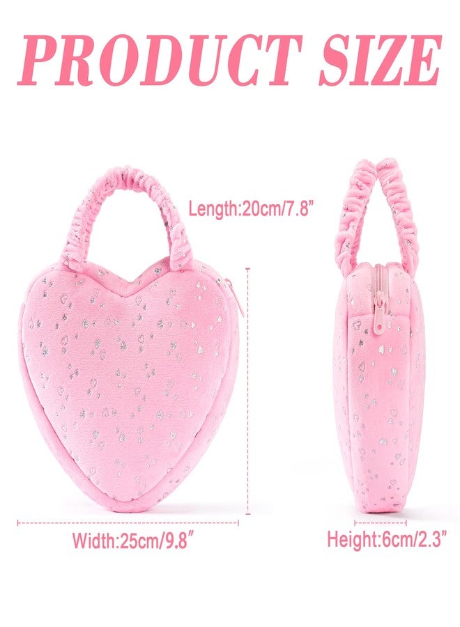 Gloveleya Back to School Gifts for Girls Baby Handbagag Pink Heart-shaped Features Colorful Heart Patterns,Perfect for Carrying Essentials in a Playful and Stylish Way,Compact Design 6-inch - Image 2