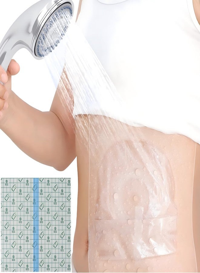 DiaBelt 10" x 10" Ostomy Shower Cover [Pack of 25], Ostomy Bag Shower Protector Stoma Shower Guard Colostomy Shower Shields Waterproof Bandage for Women Men Showering - Image 1