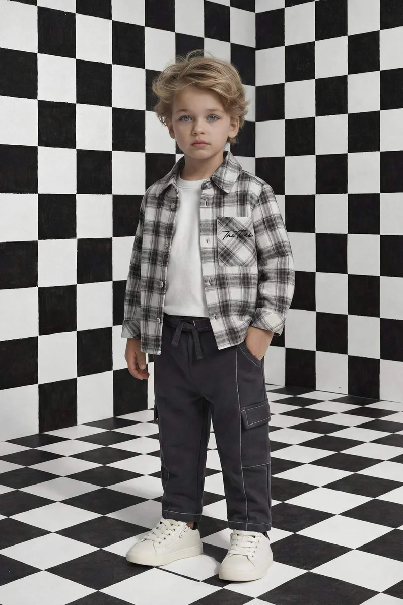 ديفاكتو Baby Boy Loose Fit Elastic Waist Sweatpants