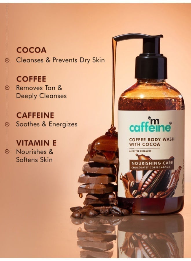 إم كافيين غسول الجسم بالكاكاو | غسول الجسم بالكاكاو | مزيل السمرة والتنظيف العميق | غني بفيتامين E وبرائحة الشوكولاتة المنشطة - 200 مل - Image 2