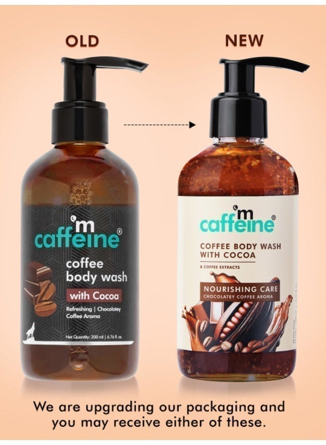 إم كافيين غسول الجسم بالكاكاو | غسول الجسم بالكاكاو | مزيل السمرة والتنظيف العميق | غني بفيتامين E وبرائحة الشوكولاتة المنشطة - 200 مل - Image 3