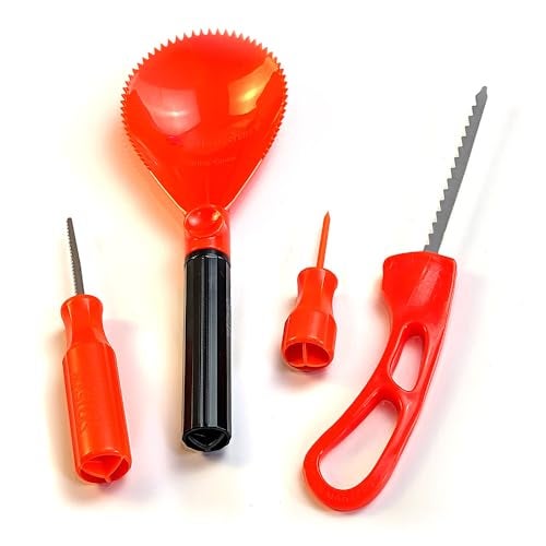 Pumpkin Masters Premium All in One Carving Kit – Comprehensive Halloween Pumpkin Carving Kit with Large Handled Tools and New Patterns - Image 1