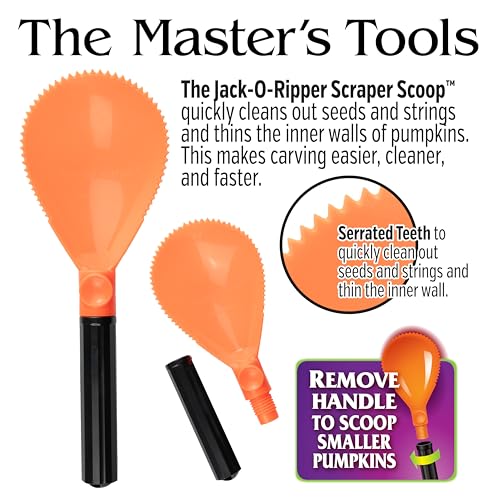 Pumpkin Masters Premium All in One Carving Kit – Comprehensive Halloween Pumpkin Carving Kit with Large Handled Tools and New Patterns - Image 4