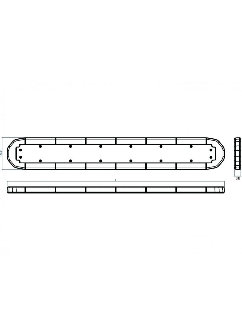 LS-LB03 Dual Color LED Lightbar for Vehicles – Amber/White or Blue/White – With Controller  - Image 2