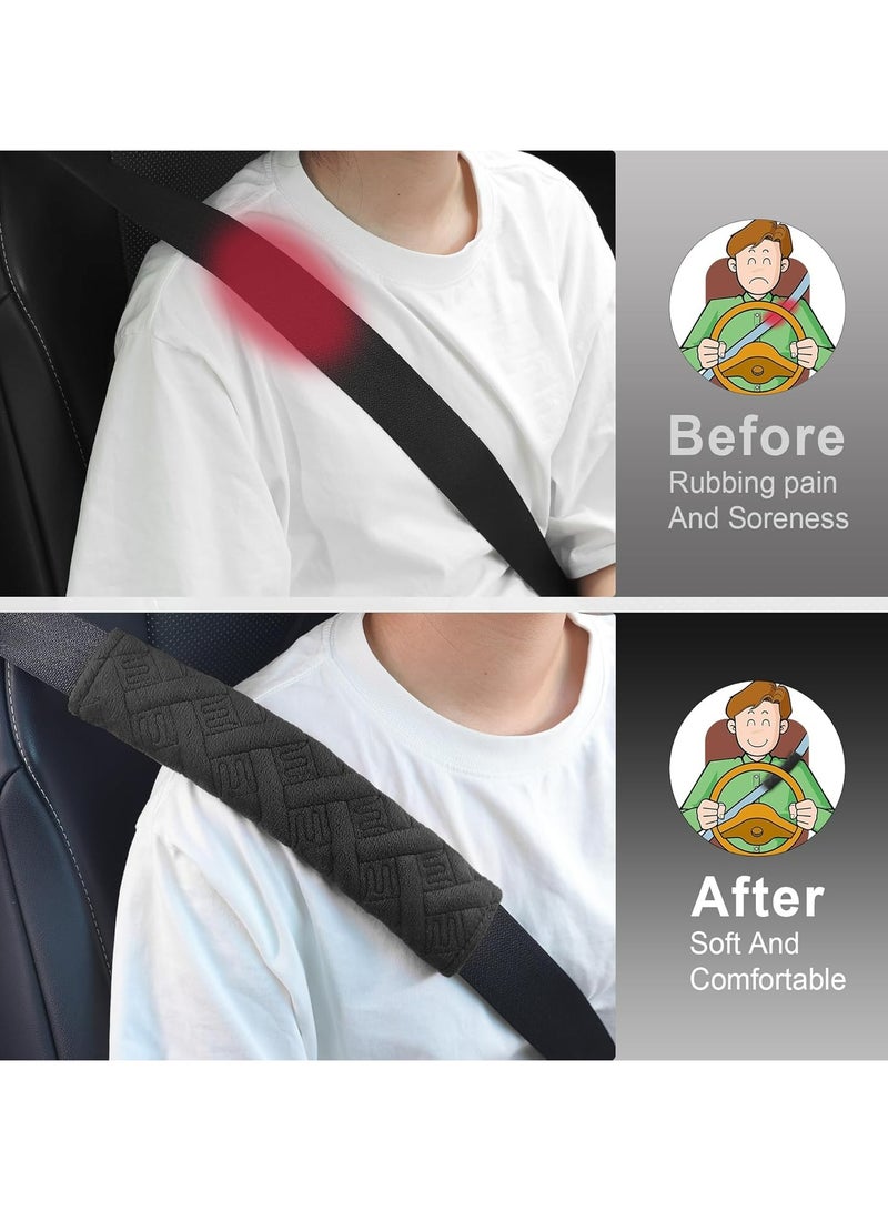 Bukela 2 Pack Universal Car Seat Belt Pads Cover Seat Belt Shoulder Strap Covers Harness Pad(Black) - Image 4