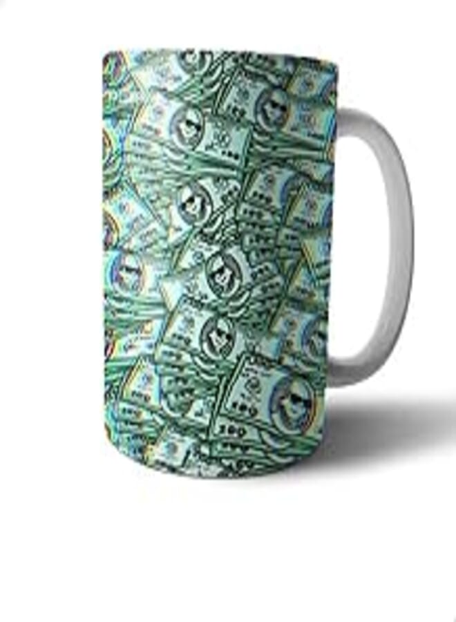 OR Ceramic Dollars Print Mug - Multi Color