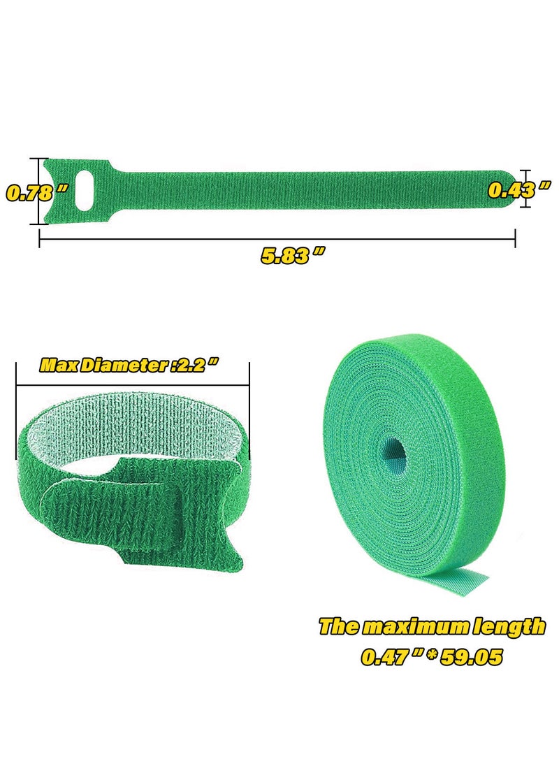 Generic Reusable 50-Piece Fastening Cable Ties and 5 Rolls Cord Straps for Managing Wire Ties Hook Loop Organizer with Assorted Color  - Image 5