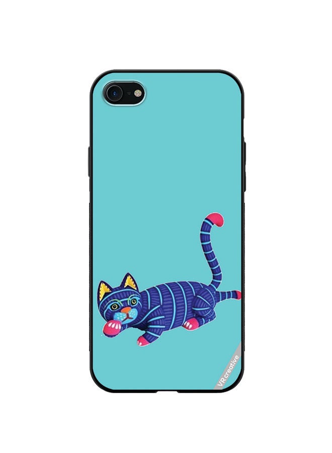 VR CREATIVE Protective Case Cover For Apple iPhone SE (2022) Cat Design Multicolour - Image 1